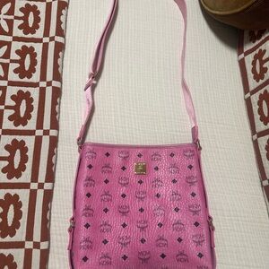 MCM Pink Studded Crossbody Bag